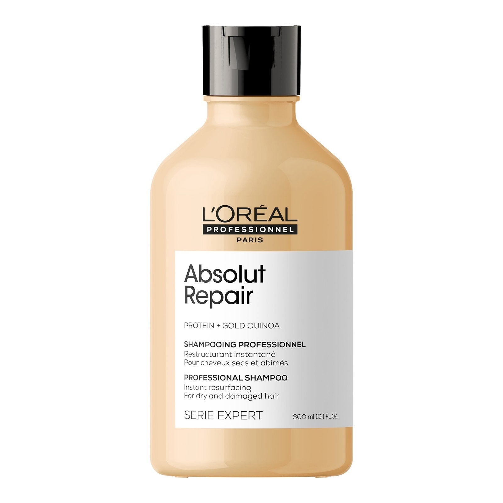 L'Oreal Professionnel, Serie Expert Absolut Repair, Protein + Guld quinoa, Hårschampo, Omedelbar ytbehandling, 300 ml