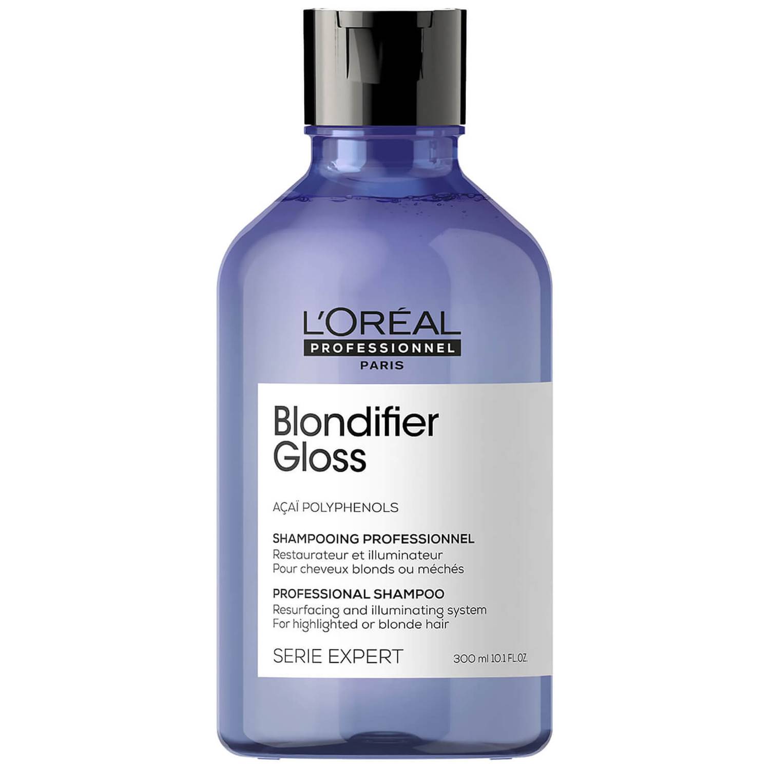 L'Oreal Professionnel, Serie Expert Blondifier Gloss, Acai-polyfenoler, Hårschampo, Återskapande och belysning, 300 ml