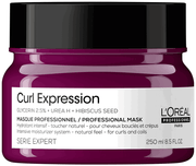 L'Oréal Professionnel, Serie Expert Curl Expression, Glycerin 2,5% + Urea H + Hibiskusfrön, Hårbehandlingskrämmask, Intensiv återfuktning, 250 ml