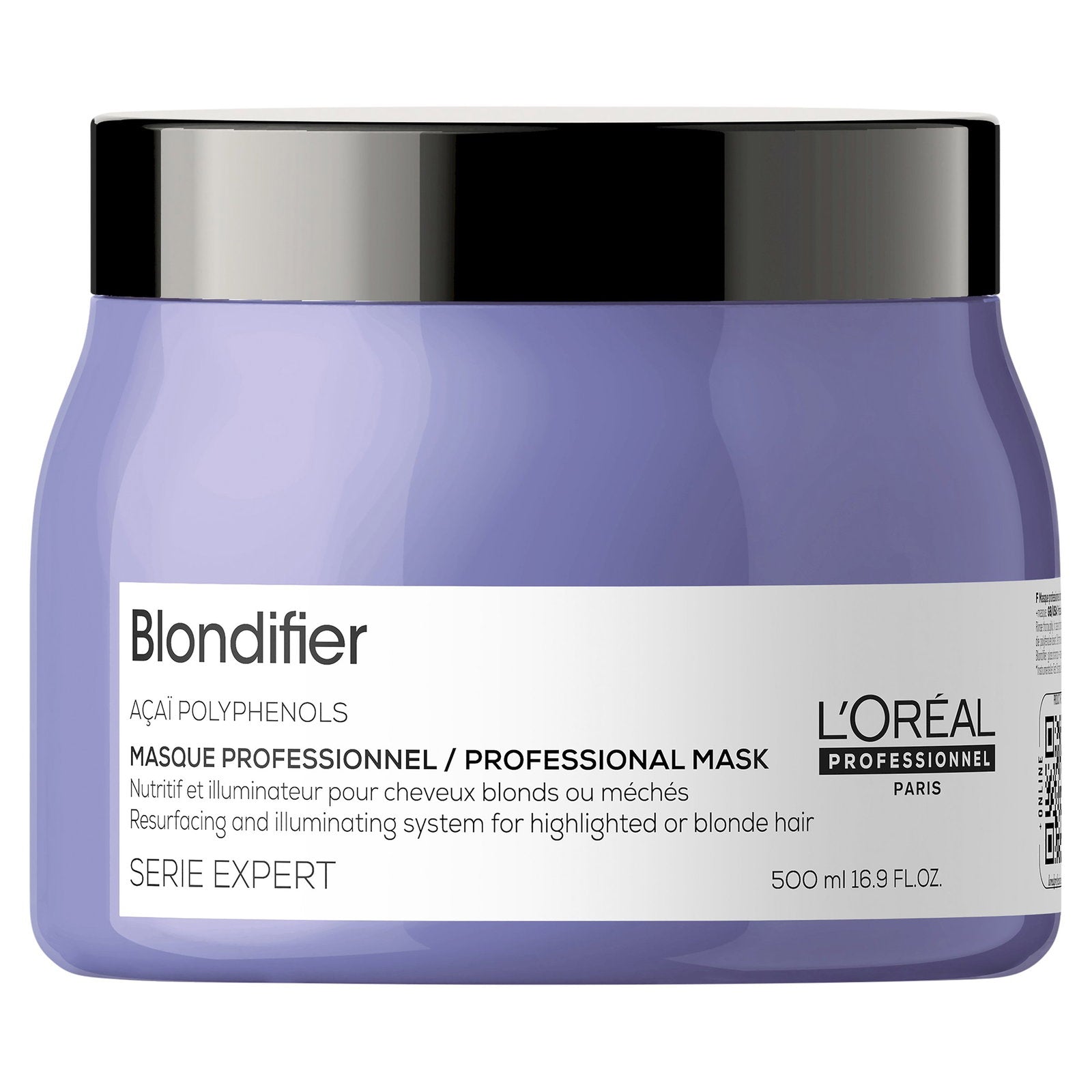 L'Oreal Professionnel, Serie Expert Blondifier, Acai-polyfenoler, Hårbehandlingskräm mask, Återskapande och belysning, 500 ml