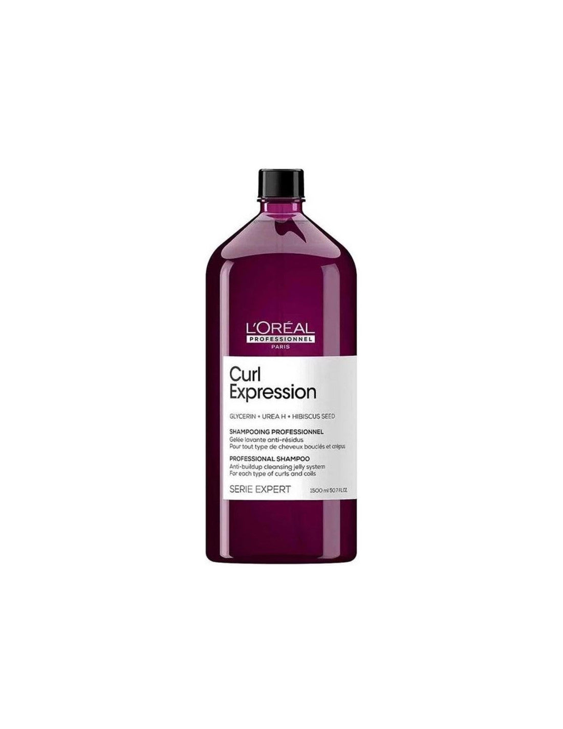 L'Oreal Professionnel, Serie Expert Curl Expression, Glycerin + Urea H + Hibiskusfrön, Hårschampo, Förtydligande, 1500 ml