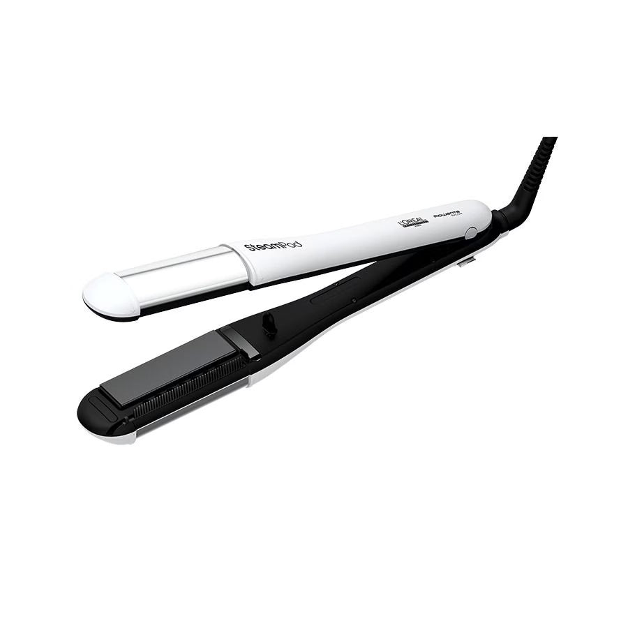 L'Oreal Professionnel, SteamPod, Elektrisk mini ångplattång för hår, Svart/Vit