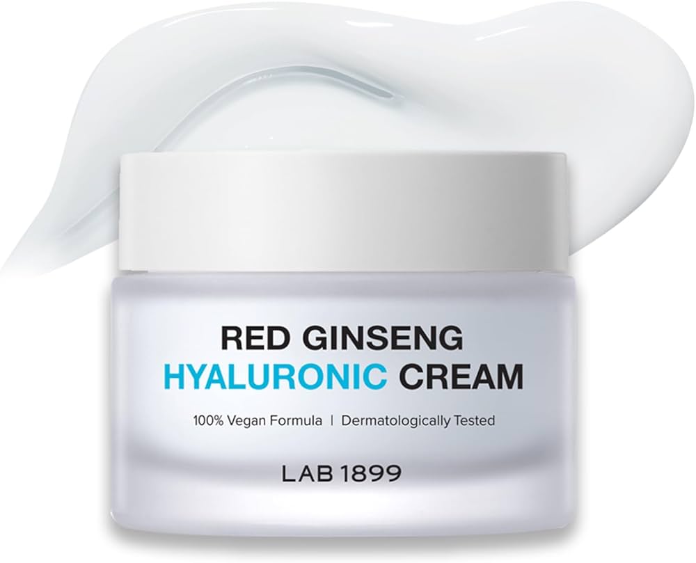 Lab 1899, Red Ginseng, Hyaluronsyra, Intensiv återfuktning, Grädde, För ansiktet, 50 ml