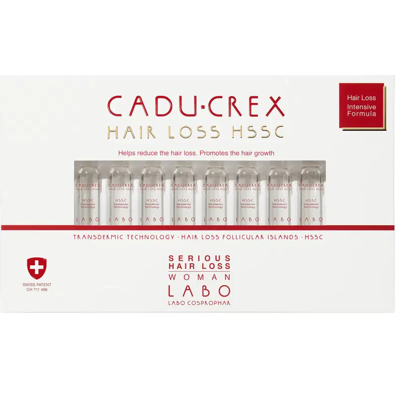 Labo Suisse, Cadu-Crex Severe Stage, Mot håravfall, Ampullbehandlingsserum, För hårbotten, För kvinnor, 40 st, 3.5 ml