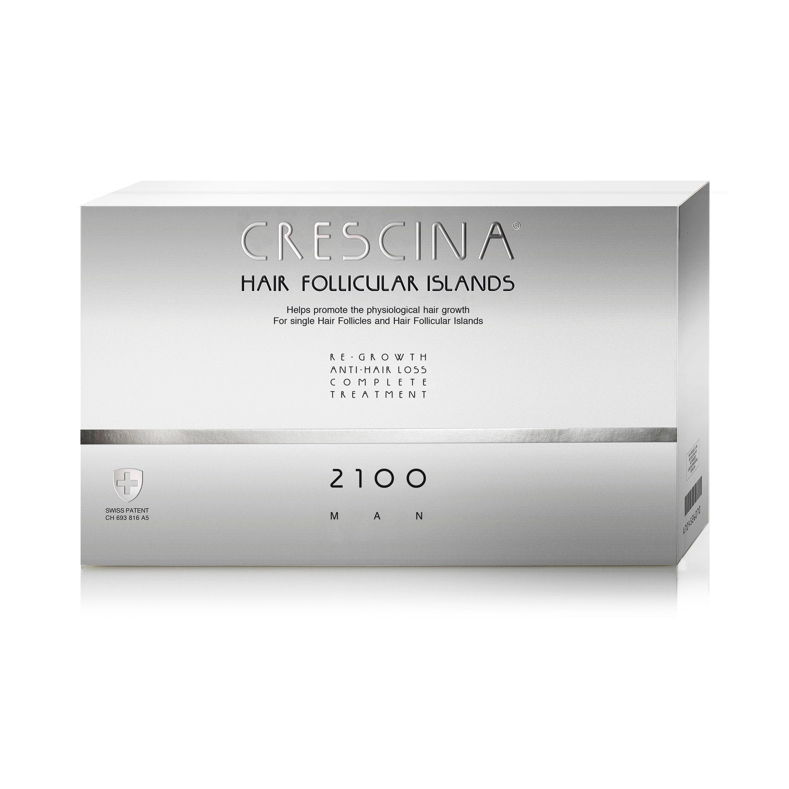 Labo Suisse, Crescina Follicular Islands 2100, Tillväxtstimulerande, Serum i ampuller, För hårbotten, För män, 20 st