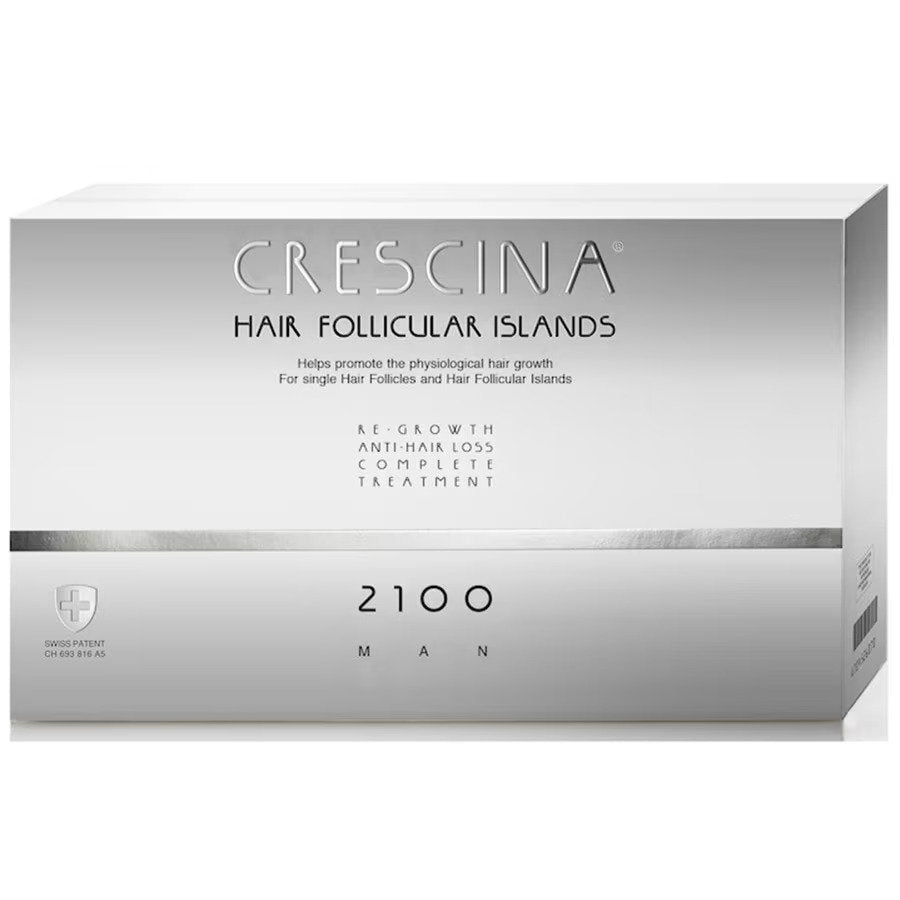Labo Suisse, Crescina Follicular Islands 2100, För tillväxtstimulering, Ampullbehandlingsserum, För hårbotten, För män, 10 +10 st