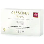 Labo Suisse, Crescina, Transdermic HFSC 1300, För tillväxtstimulering, Ampullbehandlingsserum, För hårbotten, För kvinnor, 10 +10 st, 3.5 ml