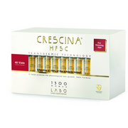 Labo Suisse, Crescina, Transdermic HFSC 1300, För tillväxtstimulering, Ampullbehandlingsserum, För hårbotten, För kvinnor, 40 st, 3.5 ml