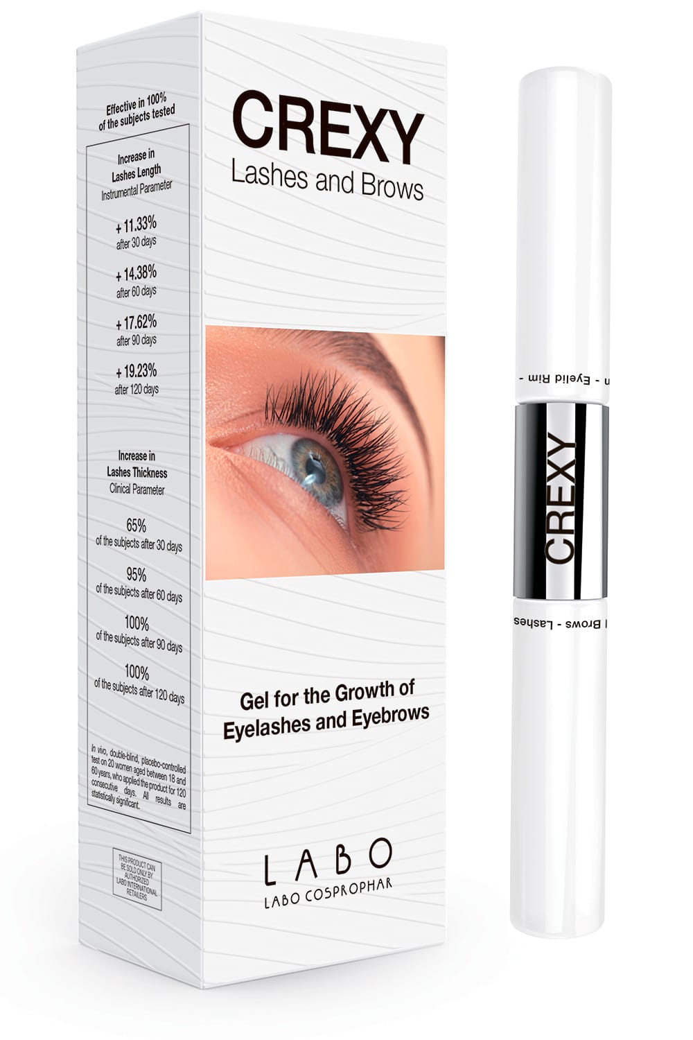 Labo Suisse, Crexy, Tillväxt, Ögonbrynsgel, 8 ml