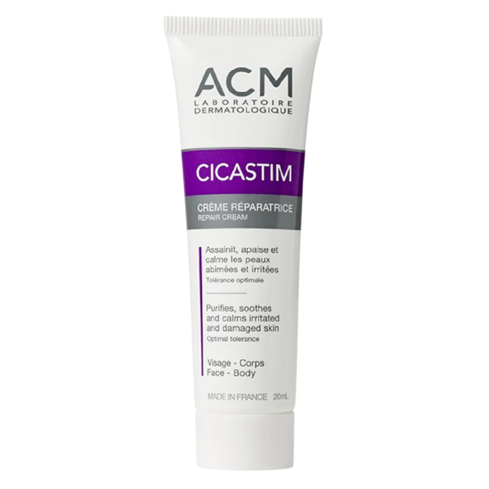 Laboratoire ACM, Cicastim, Reparativ, Grädde, För ansikte & hals, 20 ml