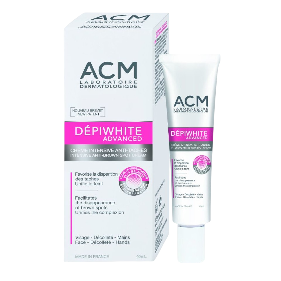 Laboratoire ACM, Depiwhite Advanced, Mot mörka fläckar, Grädde, För ansikte & händer, 40 ml