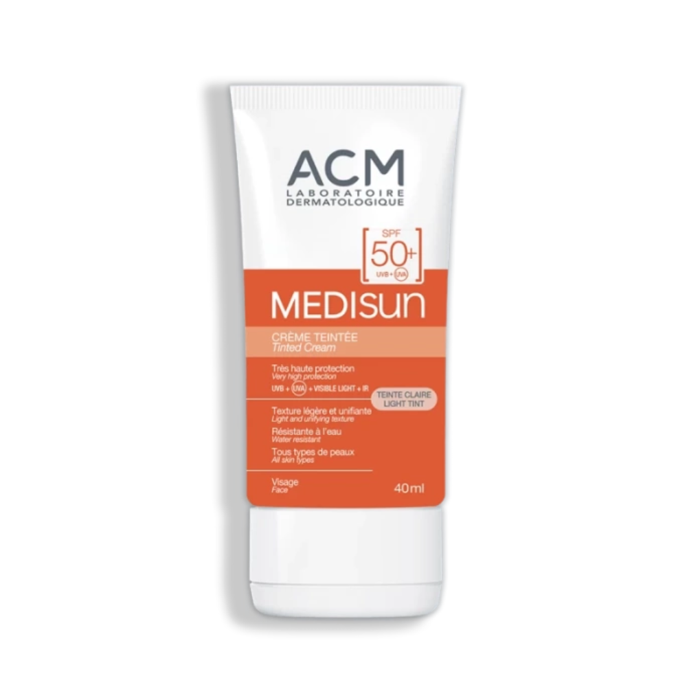 Laboratoire ACM, Medisun, Sol skydd, Färgad fuktighetskräm, Ljus, SPF 50+, 40 ml