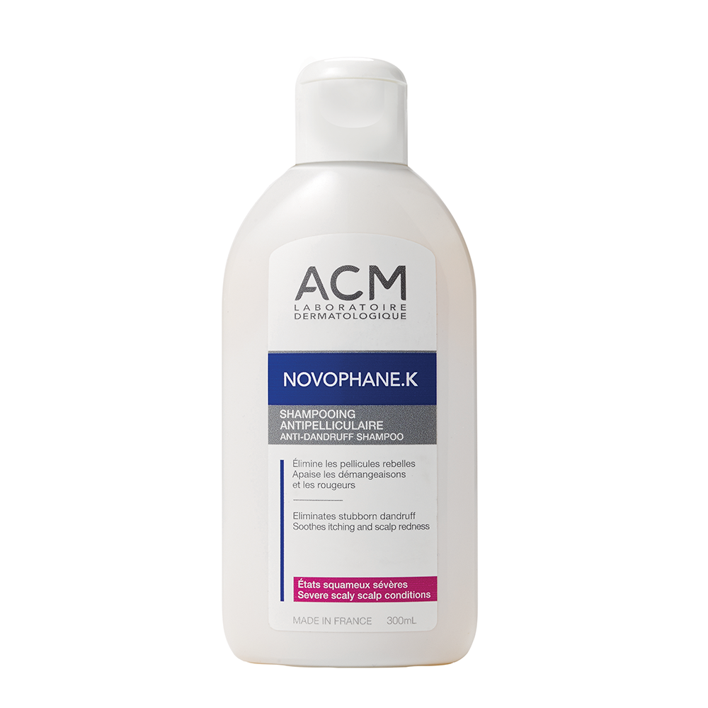 Laboratoire ACM, Novophane K, Hårbehandlingsschampo, Mot mjäll, Hårbotten med mjäll, 300 ml