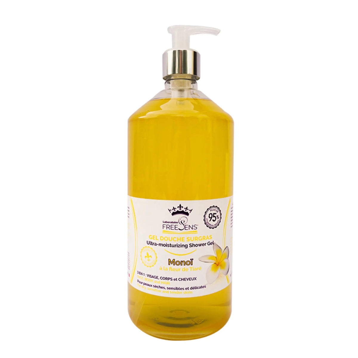 Laboratoire Freesens, Freesens, Monoi, Duschgel & schampo 2-i-1, 1000 ml
