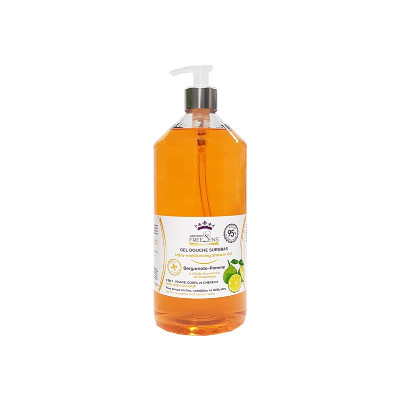 Laboratoire Freesens, Freesens, Duschgel & schampo 2-i-1, Bergamottessens, 1000 ml