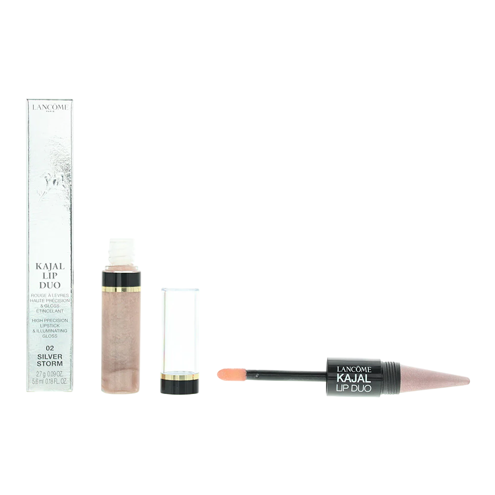 Lancome, Kajal Lip Duo, Duo, Flytande läppstift, 02, Silverstorm, 2.7 g
