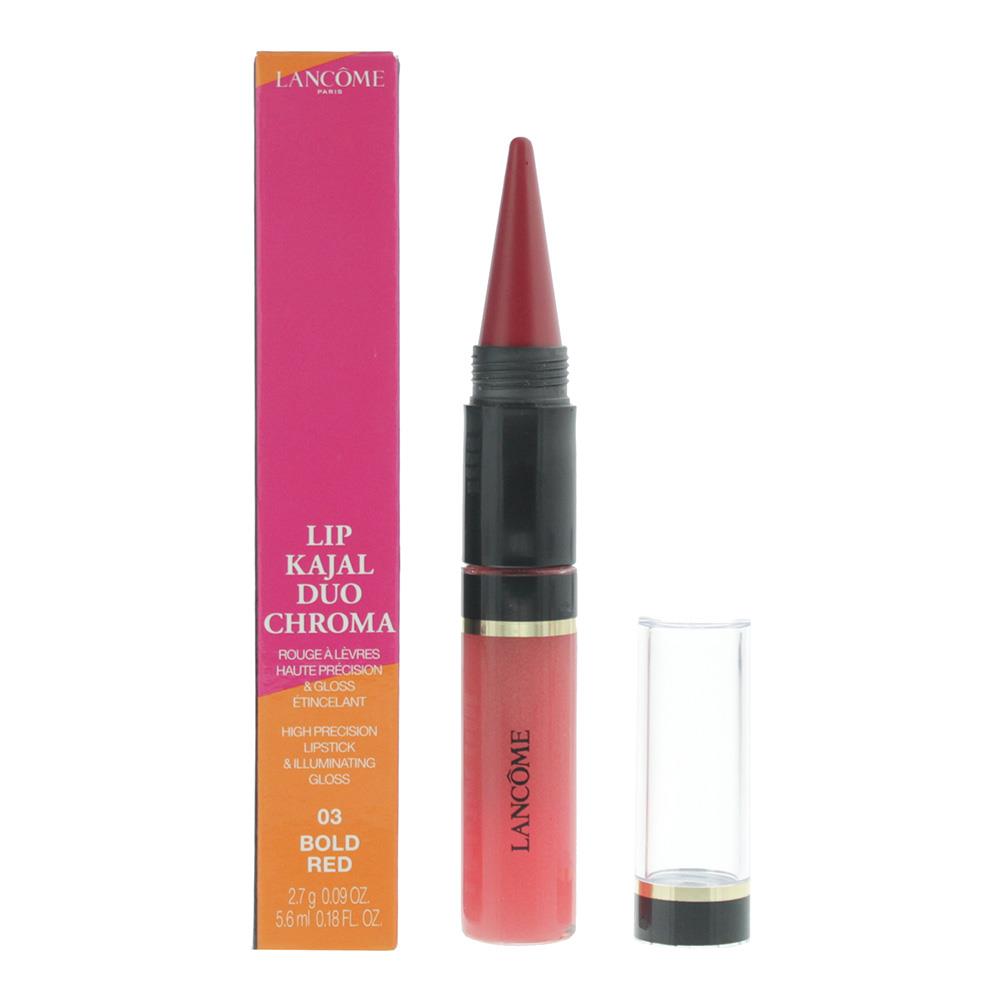 Lancome, Lip Kajal Duo Chroma, Krämigt läppstift & läppglans, 03, Modigt röd, 2.7 g