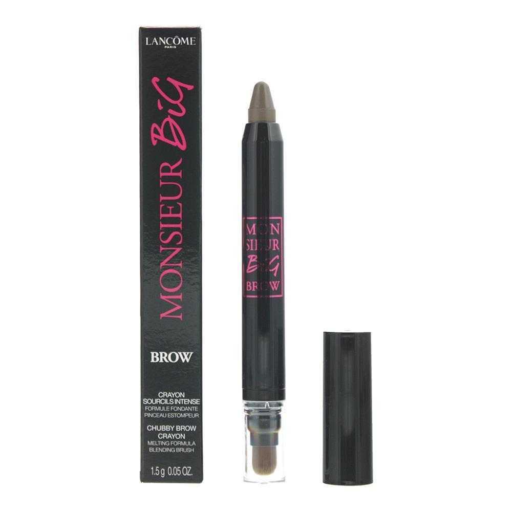 Lancome, Monsieur Big Brow, Blandning, Ögonbrynskräm penna & borste 2-i-1, 02, Kastanj, 1.5 g