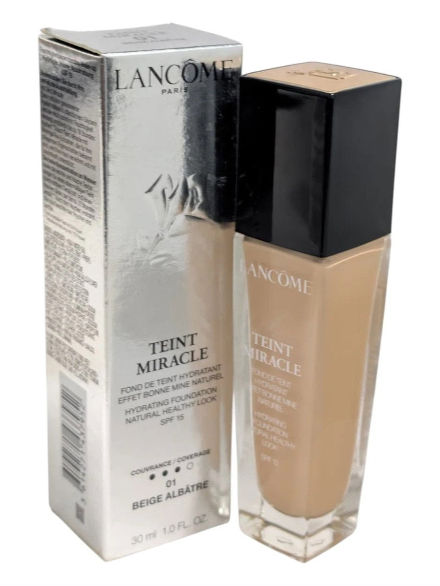 Lancome, Teint Miracle, Medeltäckning, Flytande foundation, 01, Beige Alabaster, SPF 15, 30 ml