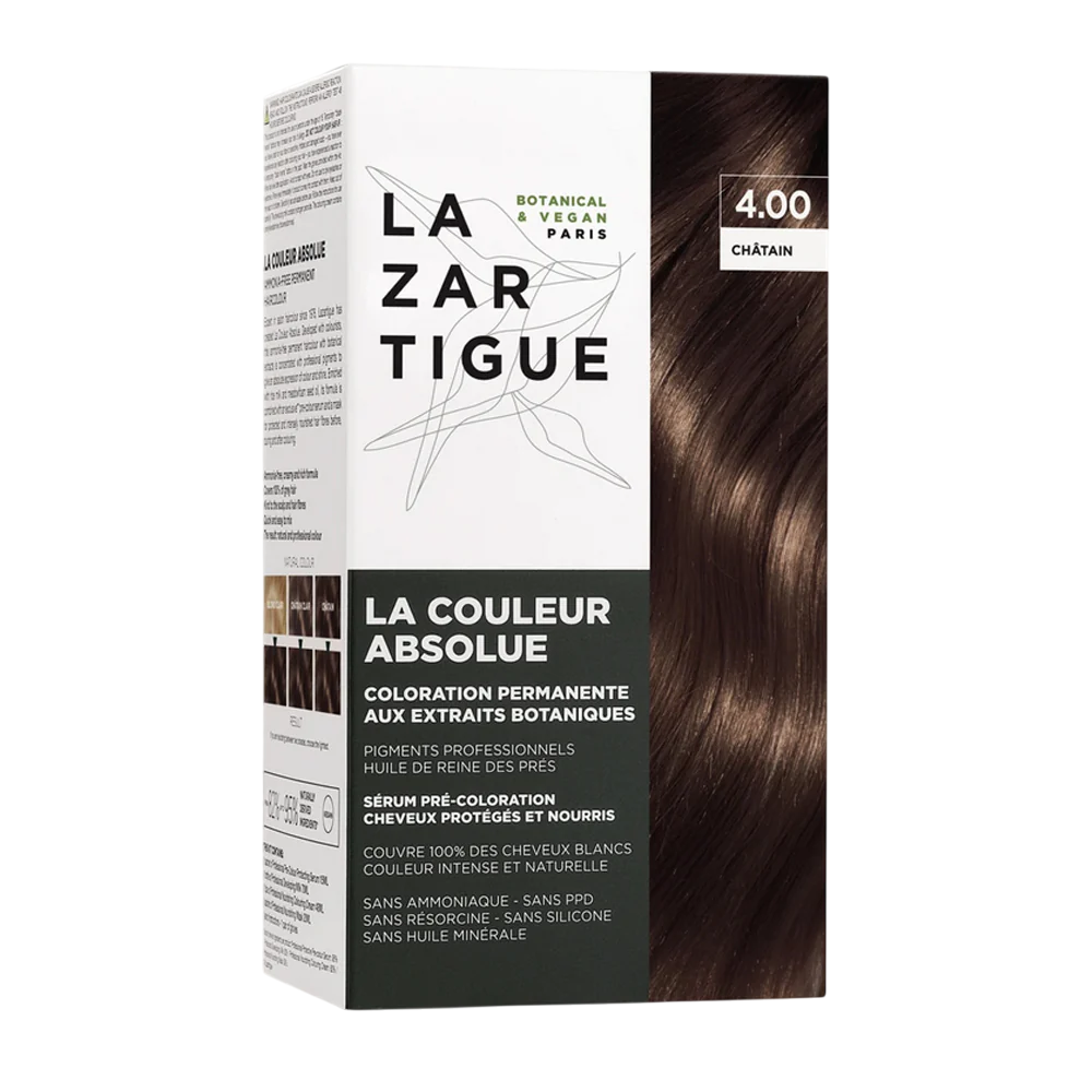 Lazartigue, La Couleur Absolue, Permanent hårfärg, 4.00 Chocolate Chestnut, 143 ml