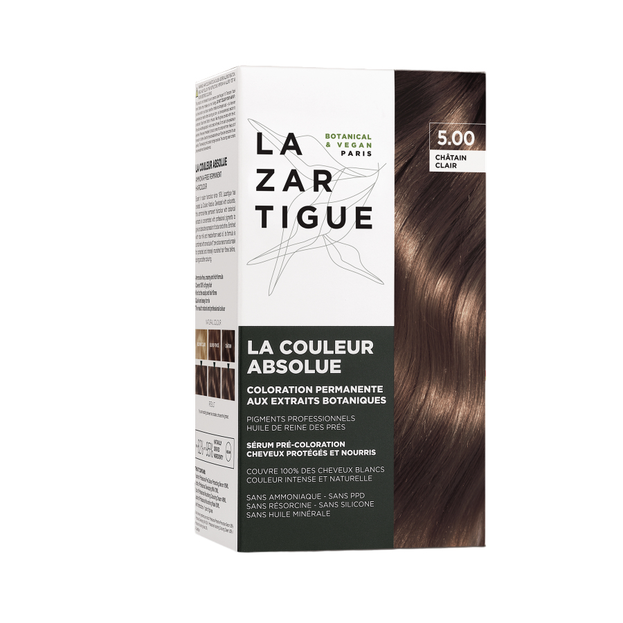 Lazartigue, La Couleur Absolue, Permanent hårfärg, 5.00 Light Chestnut, 143 ml