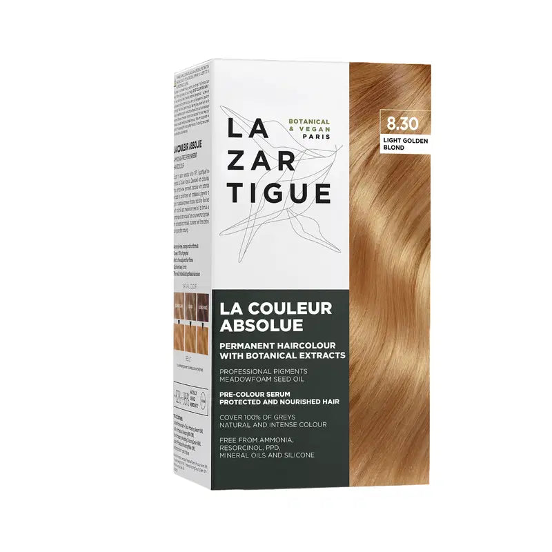 Lazartigue, La Couleur Absolue, Permanent hårfärg, 8.30 Light Golden Blond, 143 ml