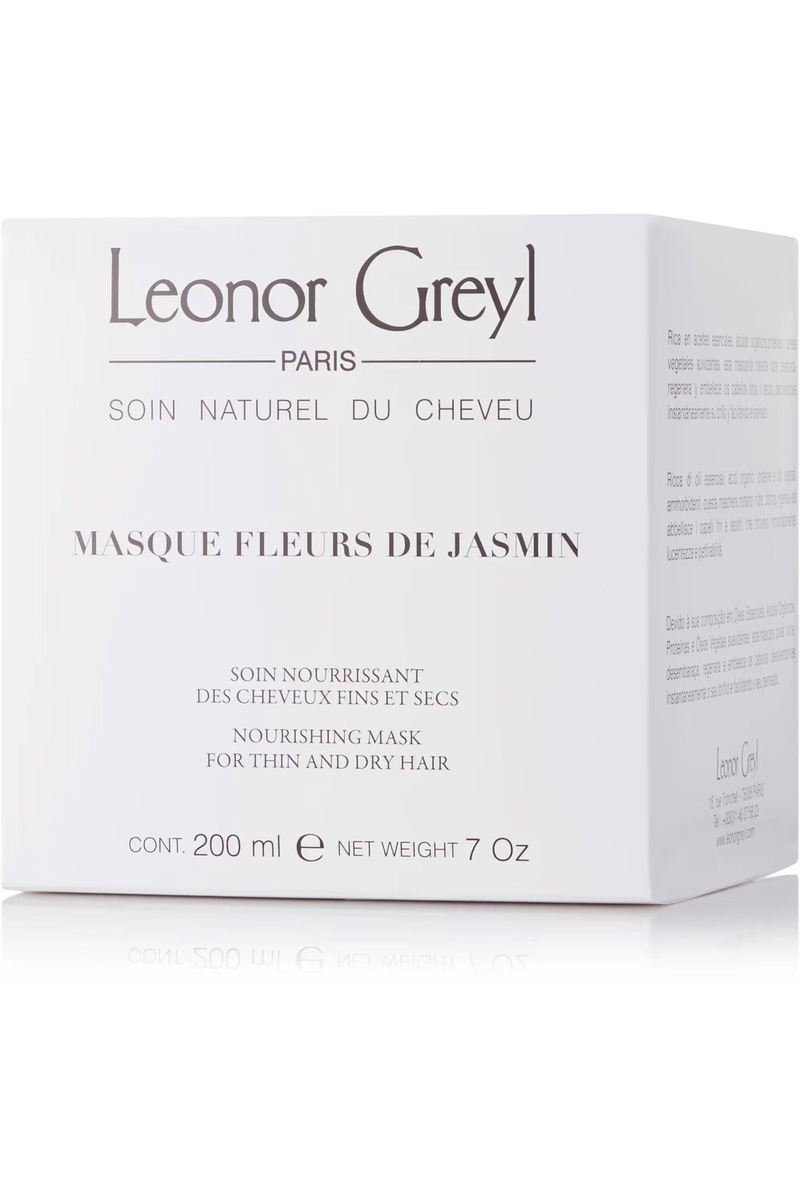 Leonor Greyl,  Fleurs De Jasmin, Hårbehandlingskräm mask, För näring, 200 ml
