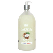 Les Petites Bains de Provence, Coconut, Duschgel, För känslig hud, 1000 ml