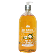 Les Petites Bains de Provence, Fleur de Coton, Duschgel, För känslig hud, 1000 ml