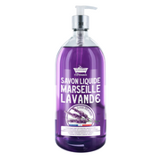Les Petites Bains de Provence, Marseille, Lavendel, Flytande tvål, För händer & kropp, 1000 ml