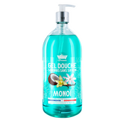 Les Petites Bains de Provence, Monoi, Duschgel, För kropp, ansikte & hår, För känslig hud, 1000 ml