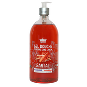Les Petites Bains de Provence, Santal, Duschgel, För kropp, ansikte & hår, För känslig hud, 1000 ml