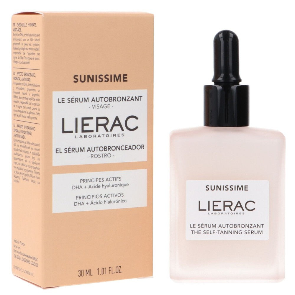 Lierac, Sunissime, Hyaluronsyra, Bronsering, Självbrunande droppar, För ansiktet, 30 ml