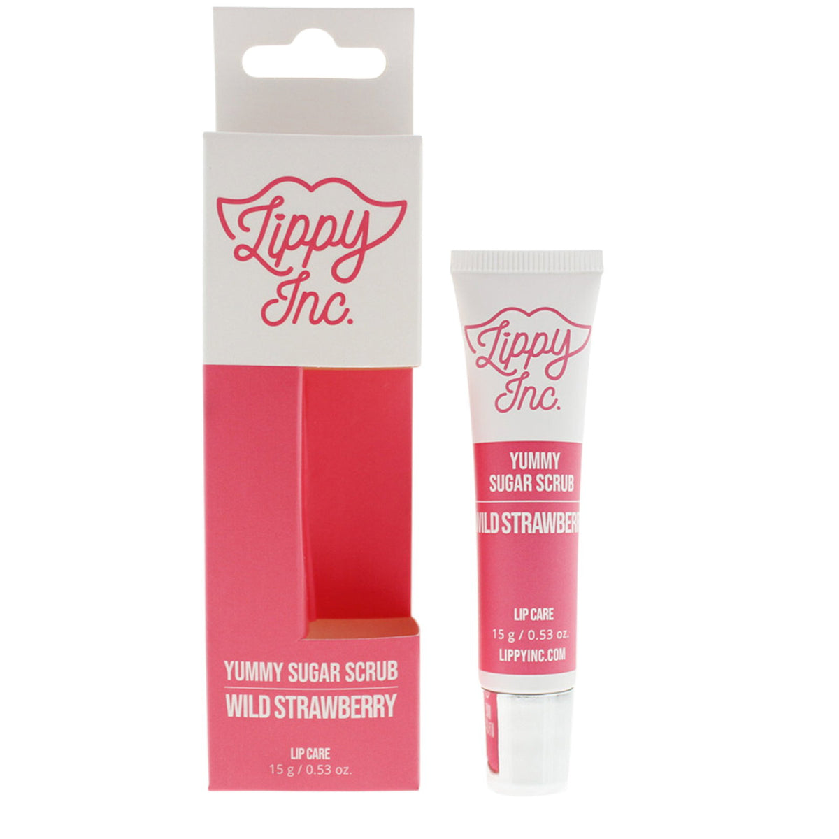 Lippy Inc., Yummy Sugar, Läppskrubb, Jordgubbe, 15 g
