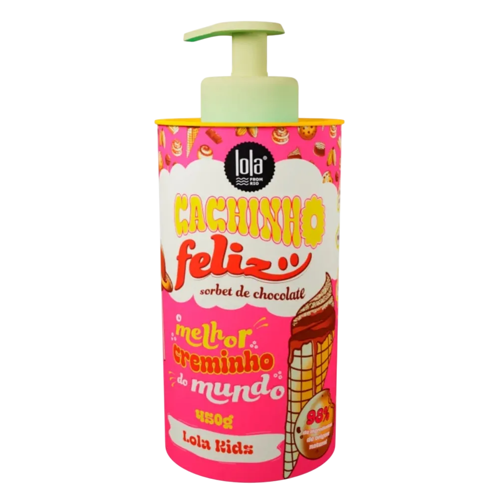 Lola Cosmetics, Cachinho Feliz Kids, Choklad, Hårstylingskräm, Flexibelt grepp, 480 g
