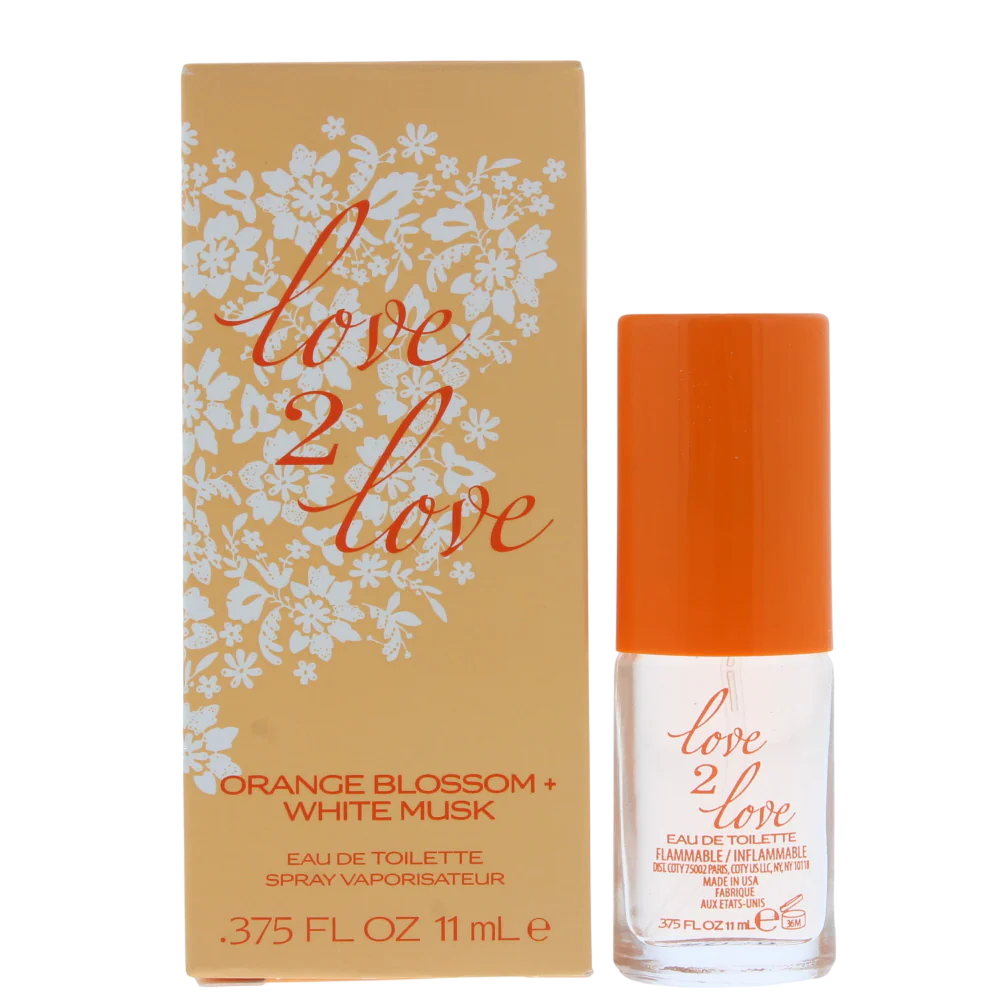 Love 2 Love, Orange Blossom + White Musk, Eau de Toilette, För kvinnor, 11 ml