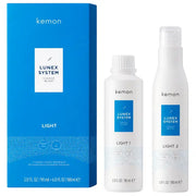 Lunex System Light Set Kemon: Cosmetic Lightening, Hair Cream Treatment, 90 ml + Cosmetic Developer, Hair Cream Treatment, 180 ml
