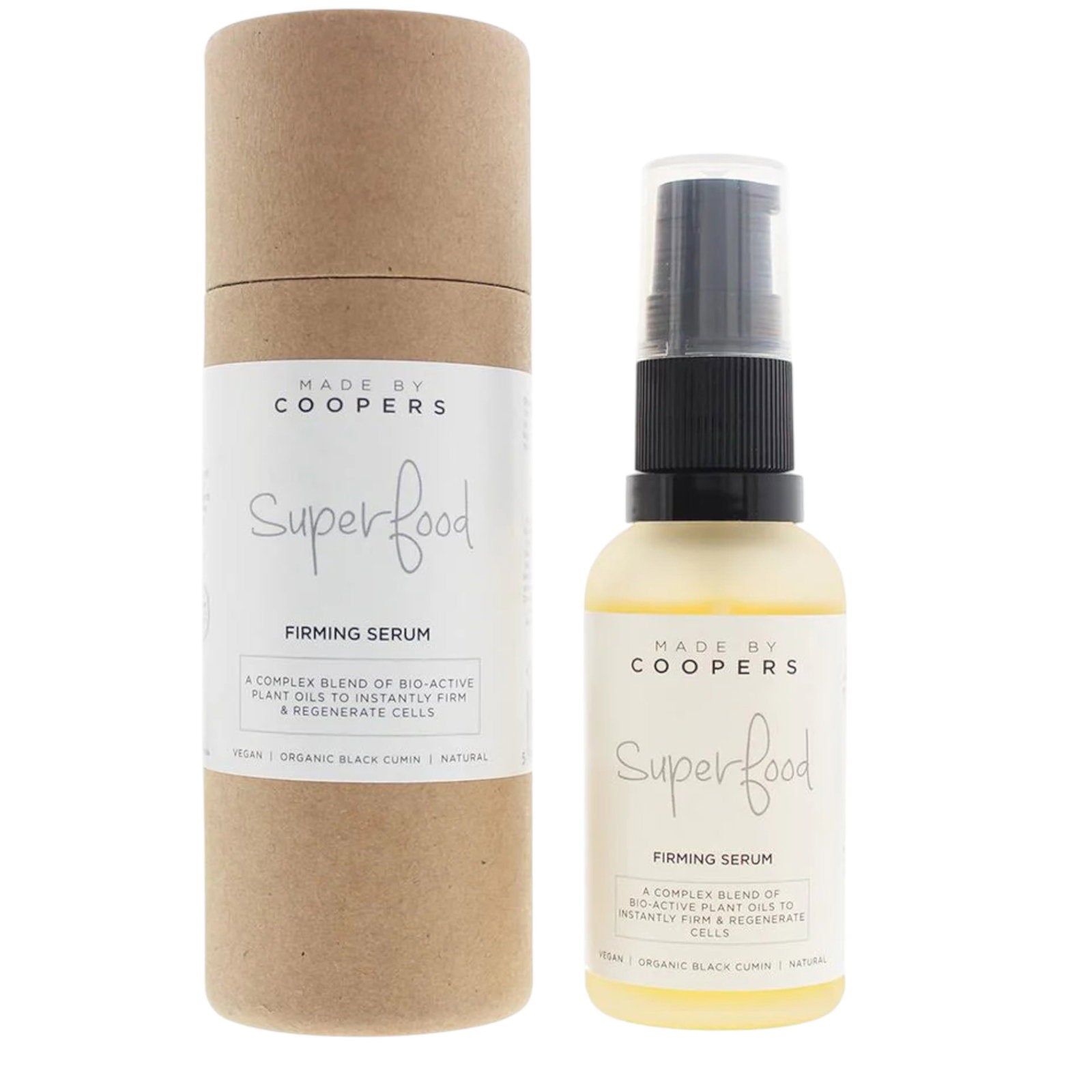 Made By Coopers, Superfood, Vegan, Uppstramning, Serum, För ansiktet, 30 ml