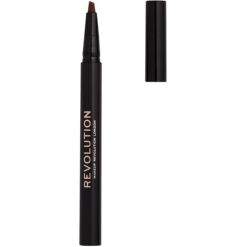 Makeup Revolution, Bushy Brow, Ögonbrynskrämpenna, Mellanbrun, 0.5 ml