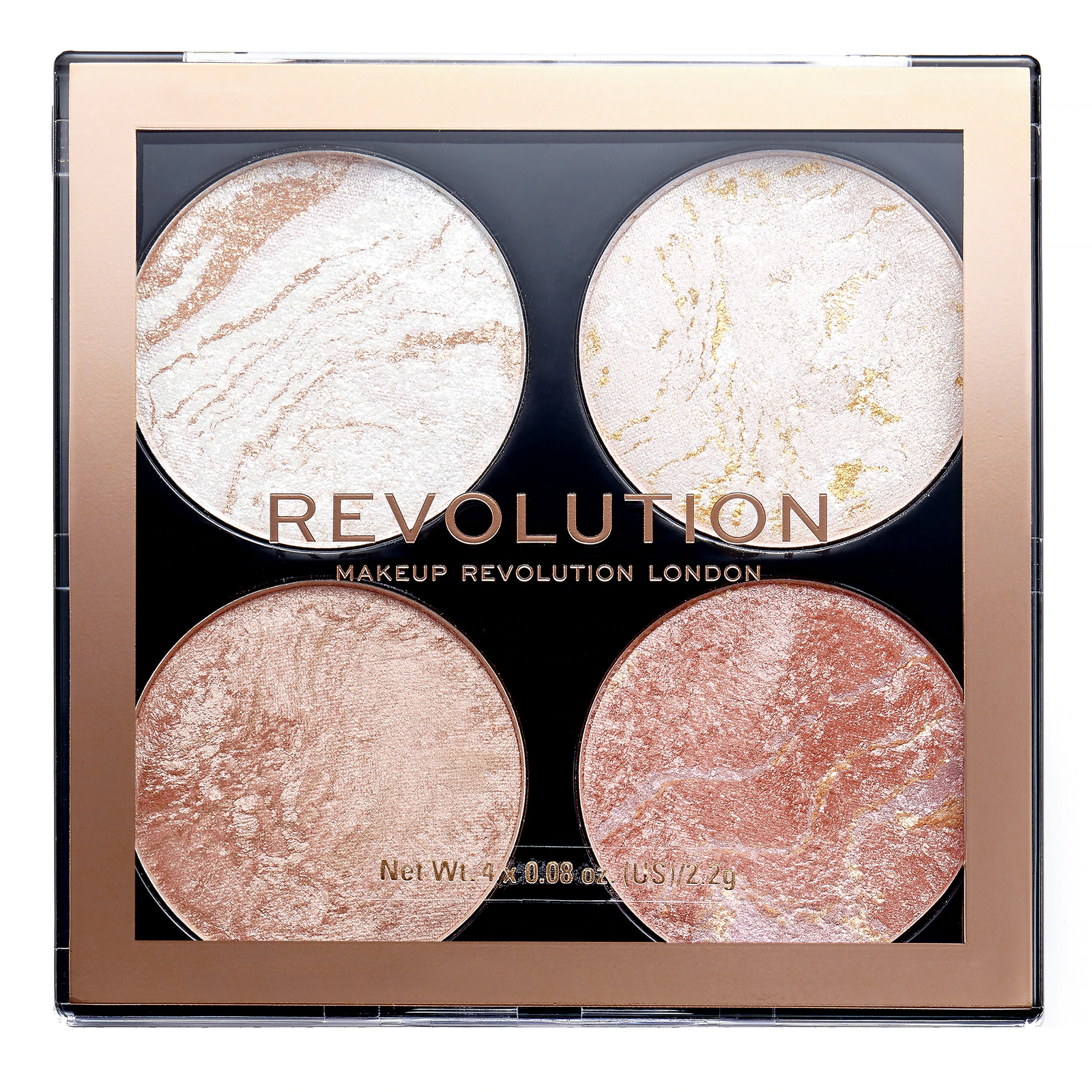 Makeup Revolution, Cheek Kit, Konturpalett, Ta en paus, 4 nyanser, 8.8 g