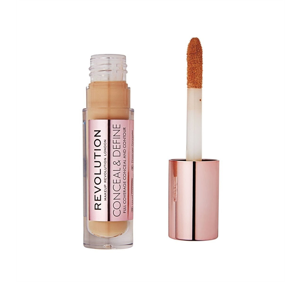 Makeup Revolution, Conceal & Define, Korrigerande, Flytande concealer, C 12, 4 g