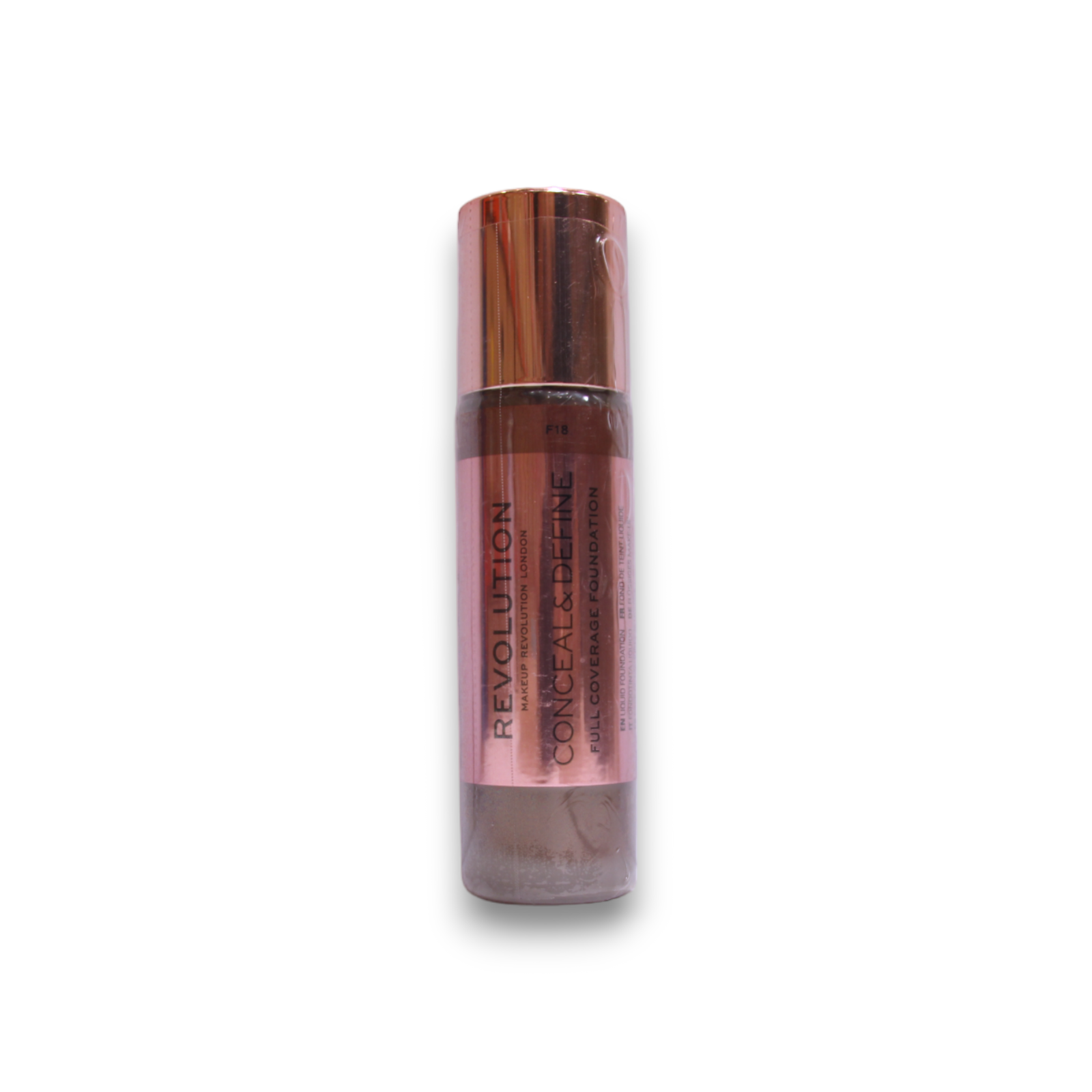 Makeup Revolution, Conceal & Define, Oljefri, Krämfoundation, F 18, 23 ml