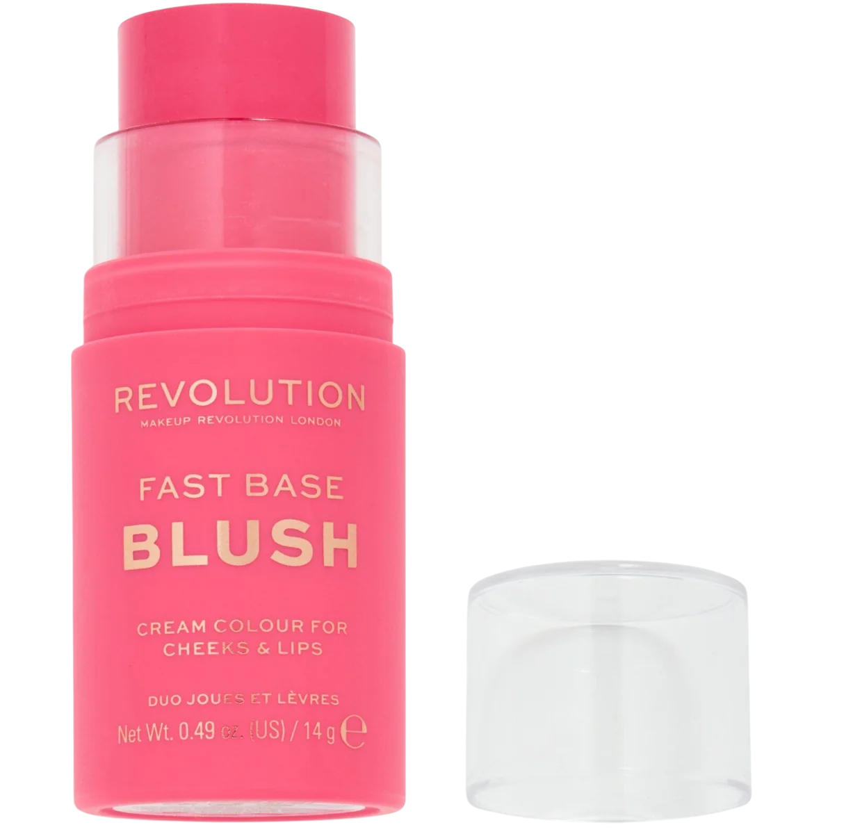 Makeup Revolution, Fast Base, Rougestick, Ros, 14 g