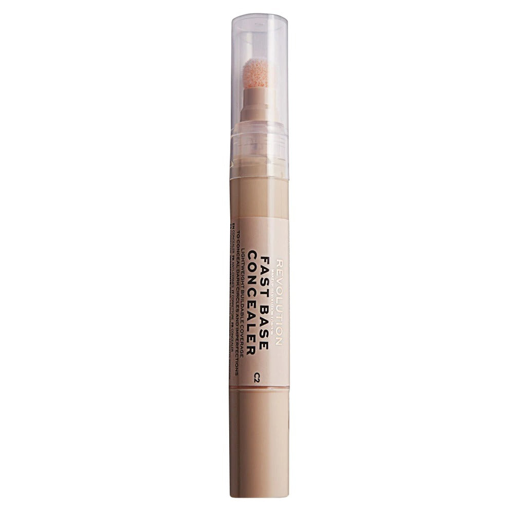 Makeup Revolution, Fast Base Concelear, Concealerpenna för under ögonen, C 2, 4.5 ml