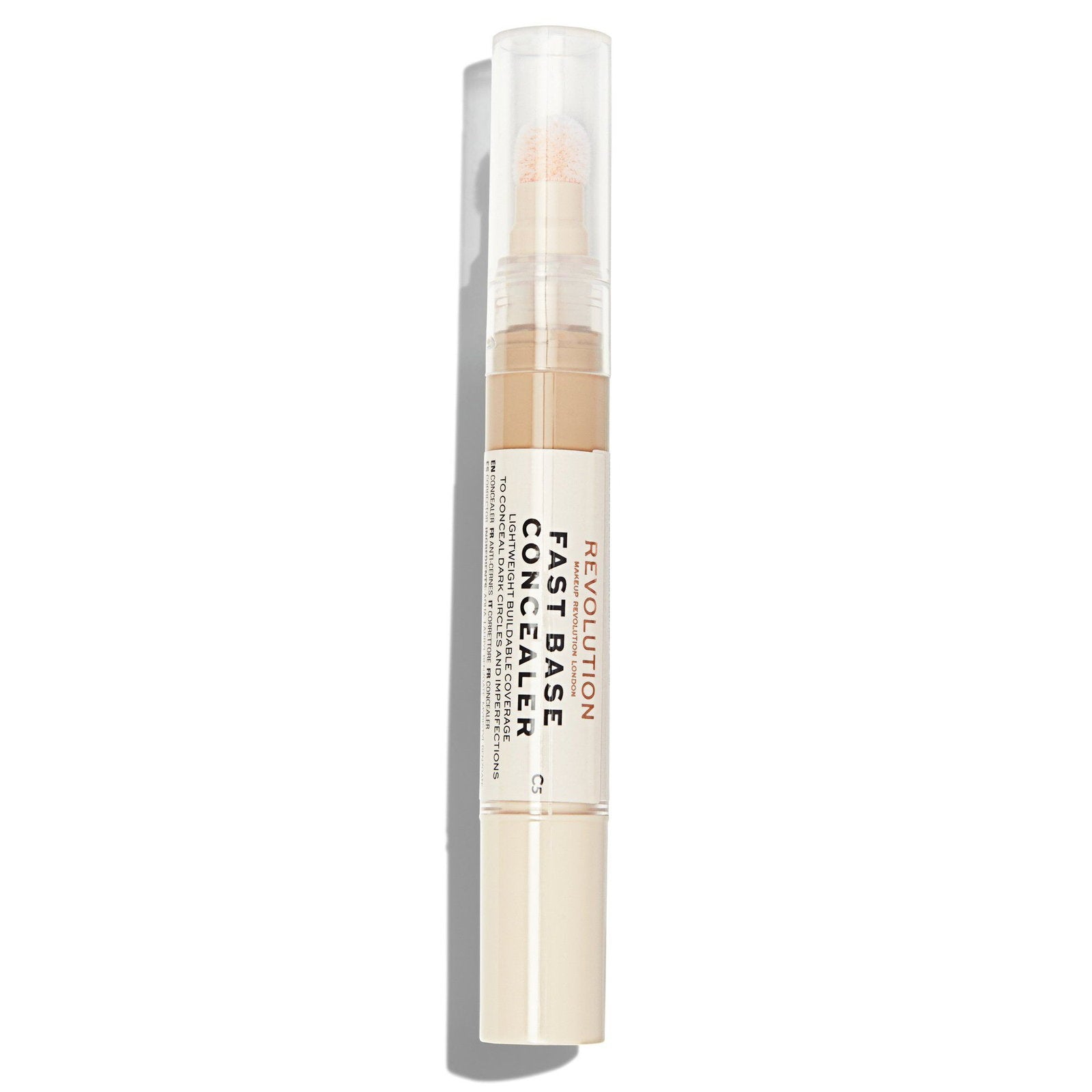 Makeup Revolution, Fast Base Concelear, Concealerpenna för under ögonen, C 5, 4.5 ml