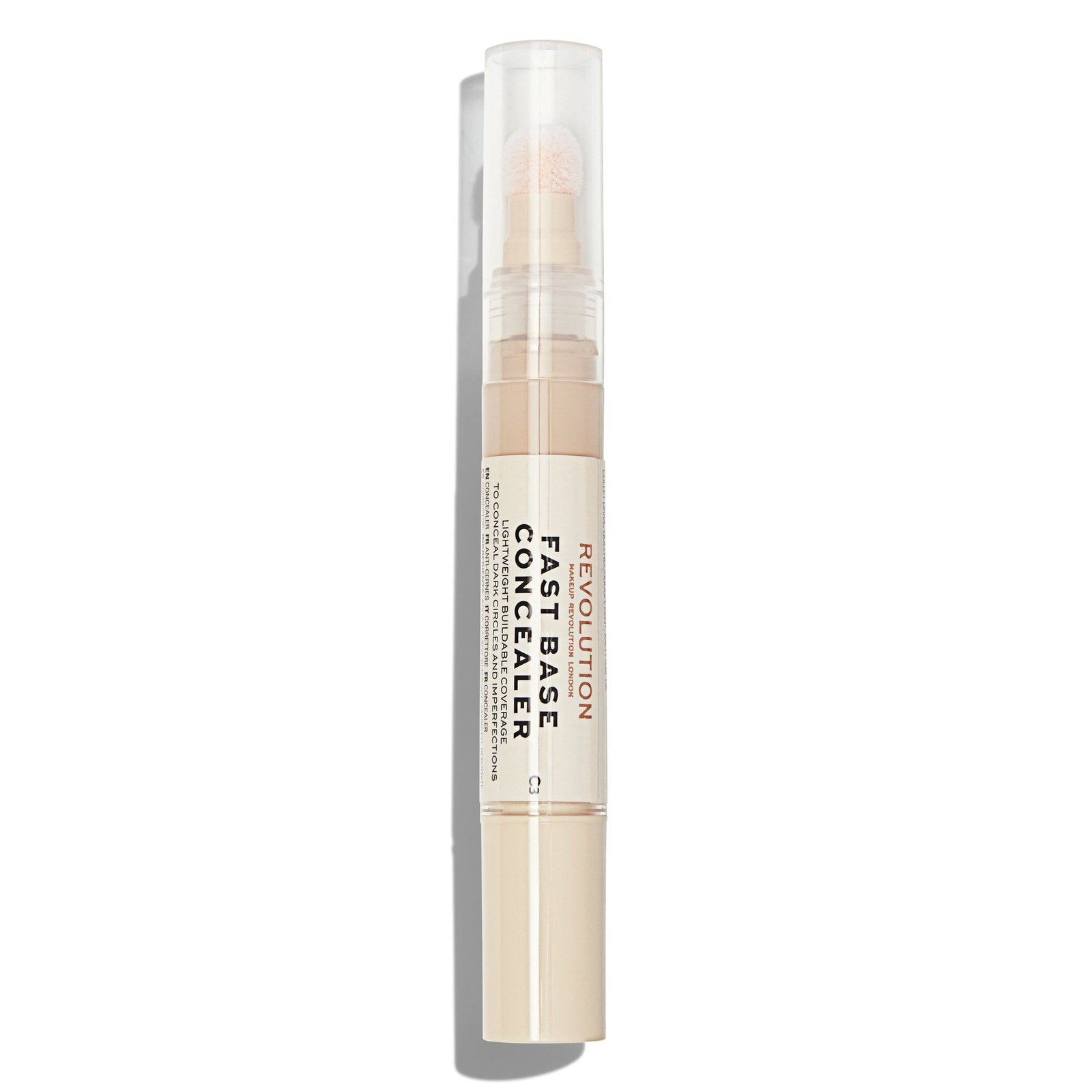 Makeup Revolution, Fast Base Concelear, Concealerpenna för under ögonen, C 3, 4.5 ml