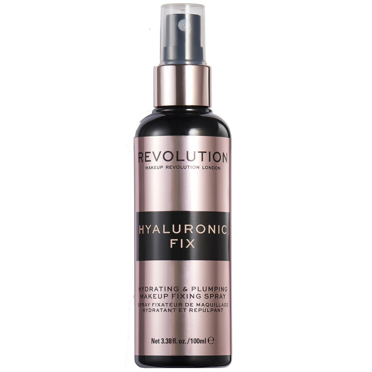 Makeup Revolution, Hyaluronic Fix, Hyaluronsyra, Återfuktande, Makeup fixeringsspray, 100 ml
