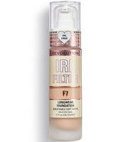 Makeup Revolution, IRL Filter, Oljefri, Långvarig användning, Krämfoundation, F7, 23 ml