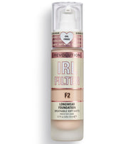 Makeup Revolution, IRL Filter, Oljefri, Långvarig användning, Krämfoundation, F2, 23 ml