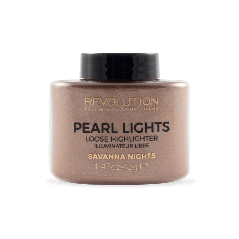 Makeup Revolution, Pearl Lights, Loose Highlighter Powder, Savannah Nights, 25g